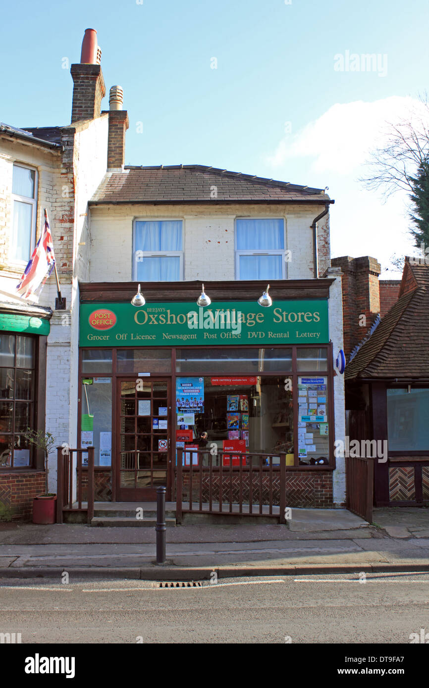 Oxshott village stores in the Elmbridge commuter belt, Surrey, England, UK Stock Photo
