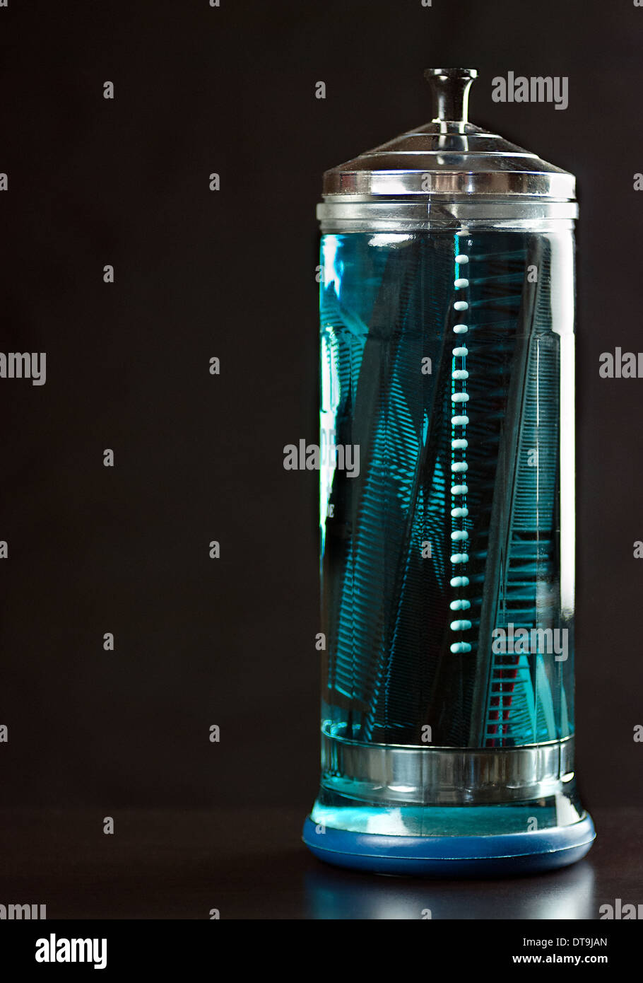 Comb disinfectant outlet