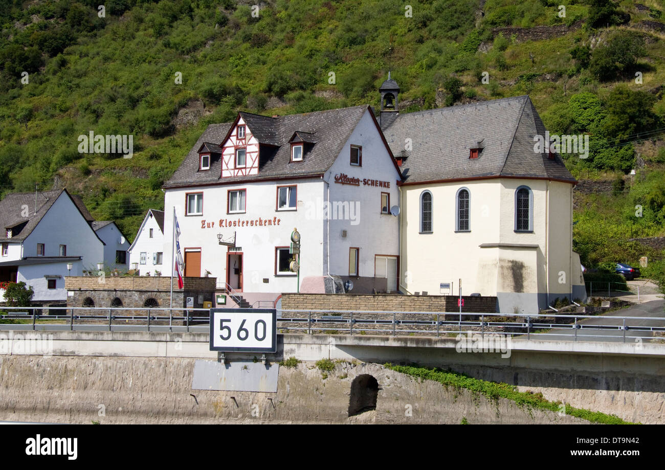 Kloster schenke near Kamp Bornhofen in the Rhine Valley, Germany Stock