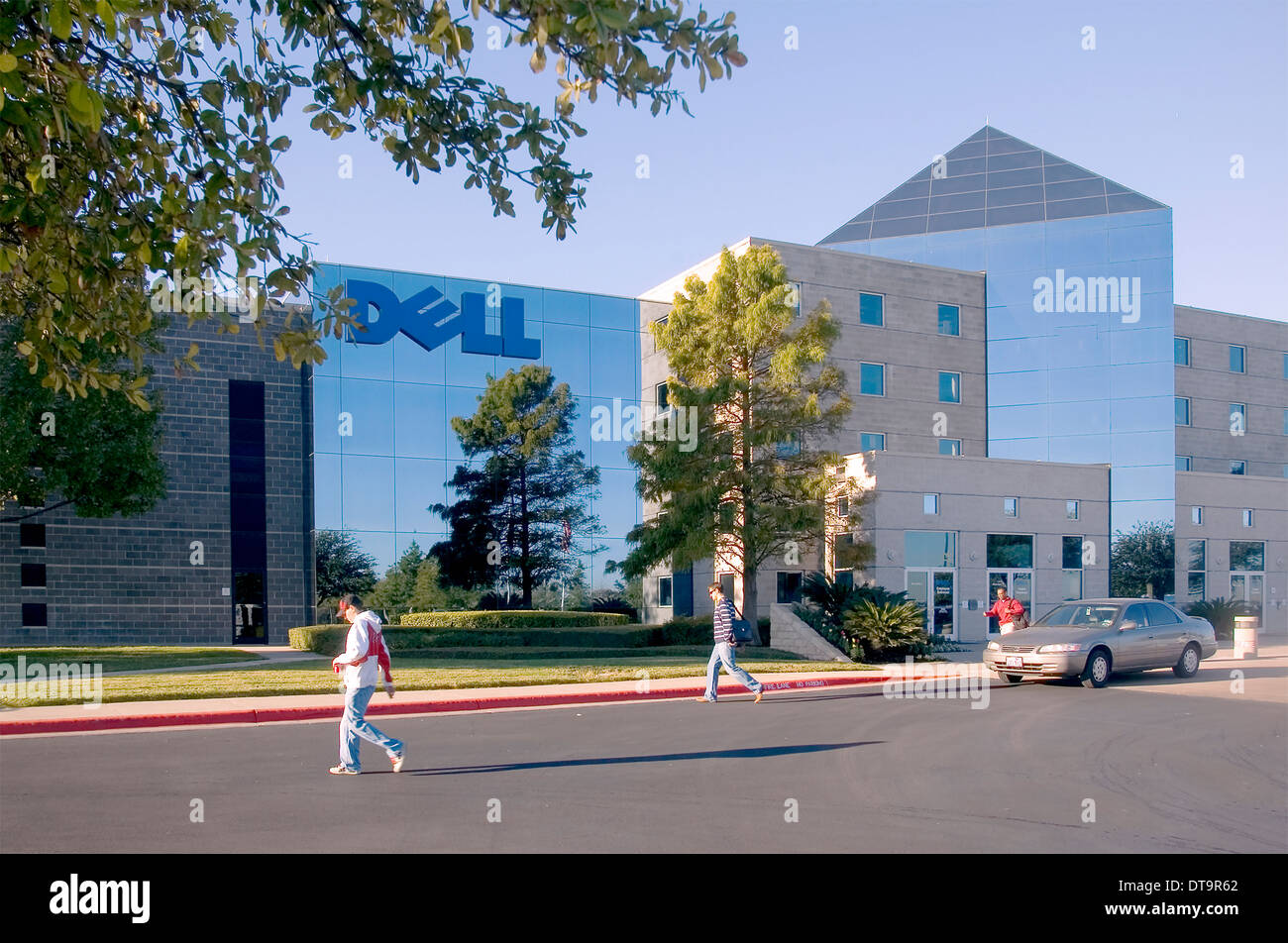 Headquarters of Dell Computer in Round Rock, TX, founder Michael Dell worked to revert back to private company Stock Photo