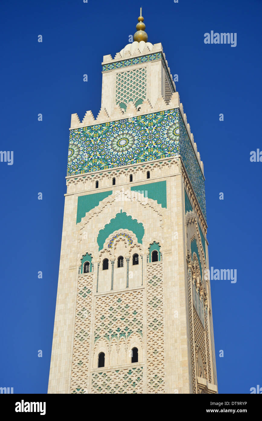 Grande Mosquée Hassan II, Bd Sidi Mohammed Ben Abdallah, Casablanca, Grand Casablanca Region, Kingdom of Morocco Stock Photo