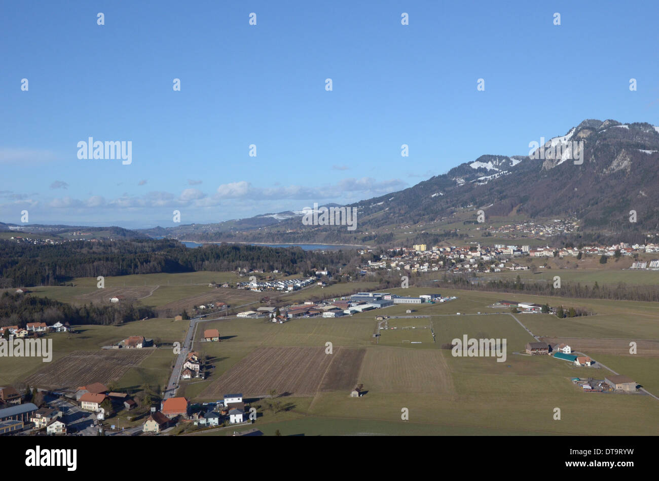 Gruyère, Switzerland countryside Stock Photo