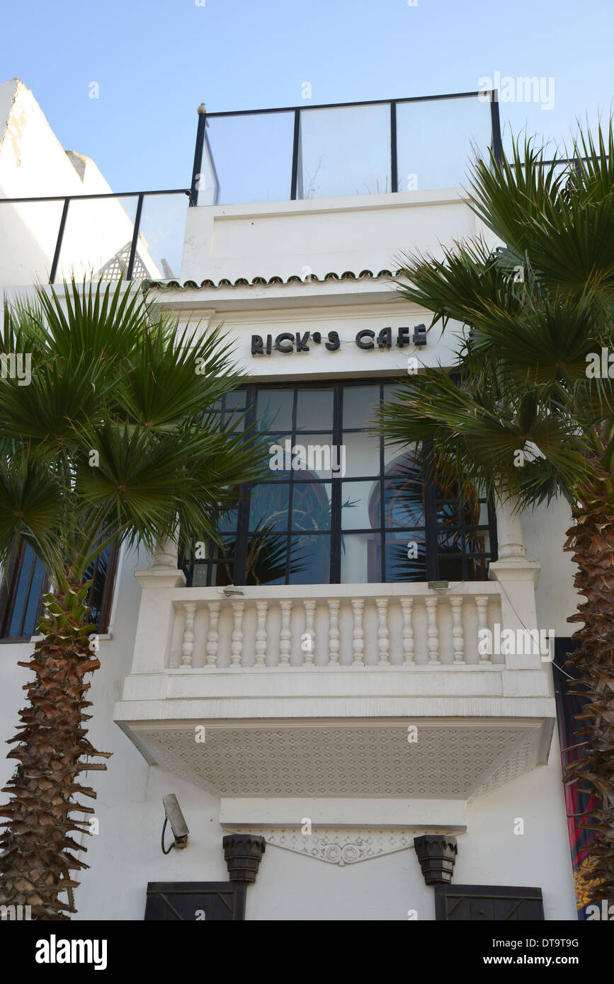 Rick’s Café Casablanca, Boulevard Sour Jdid, Casa-Anfa District, Casablanca, Grand Casablanca Region, Kingdom of Morocco Stock Photo