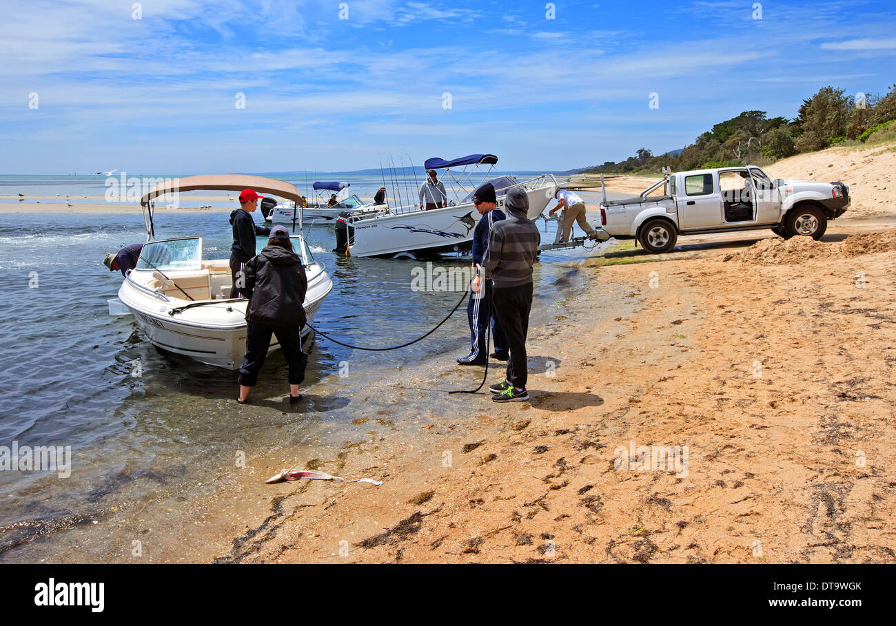 Boating on Port Phillip Bay in Victoria Australia Stock Photo Alamy