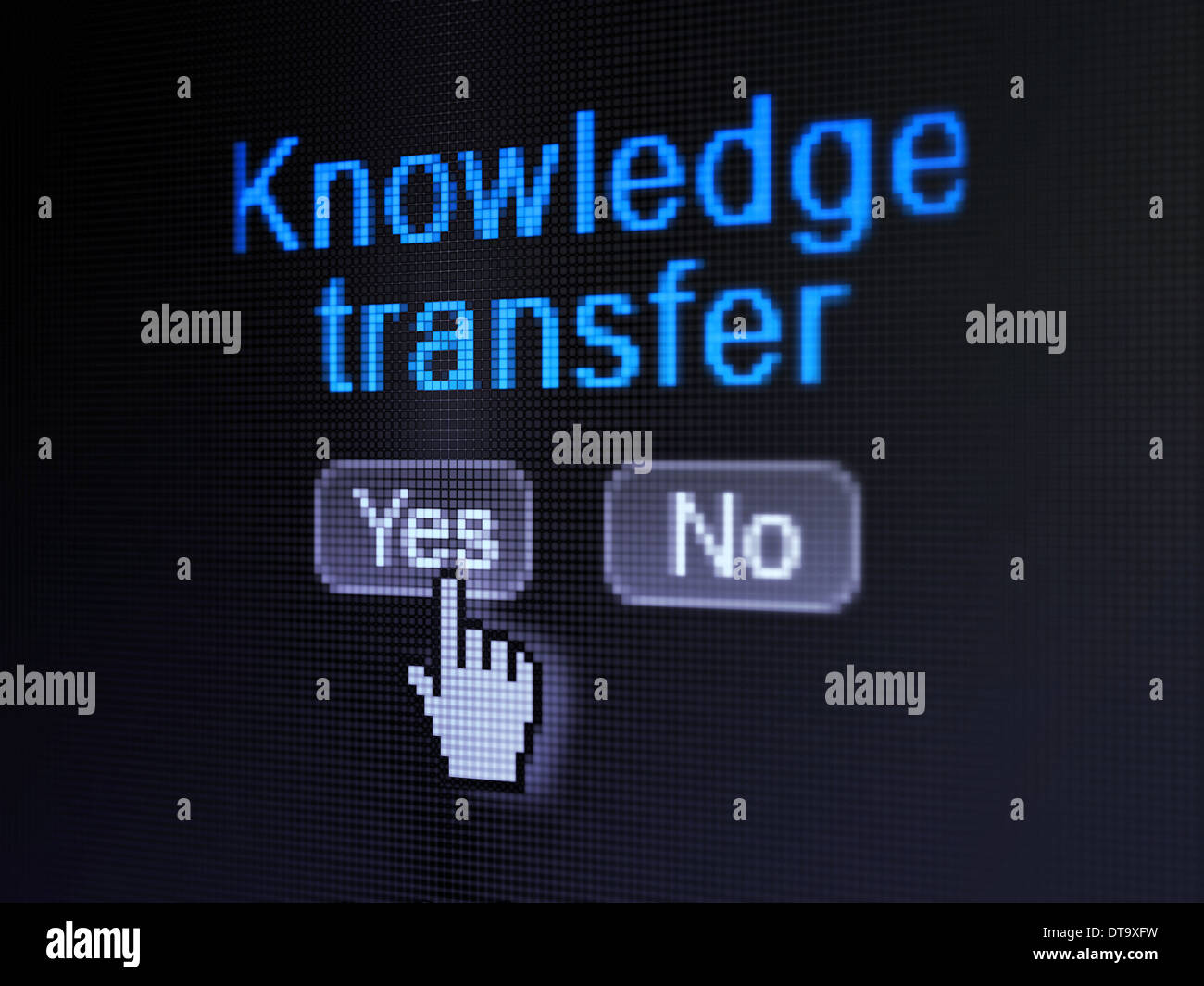 Education concept: Knowledge Transfer on digital computer screen Stock ...