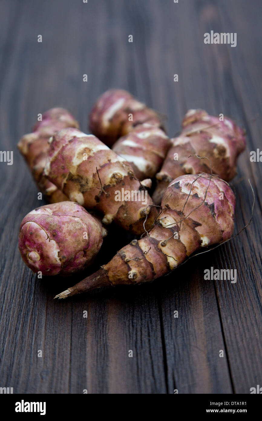 Jerusalem artichokes, organic produce Stock Photo Alamy