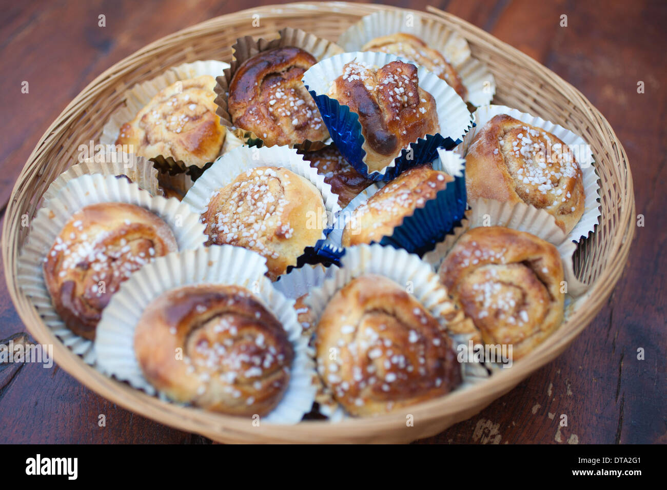 Swedish Cinnamon Buns Stock Photo