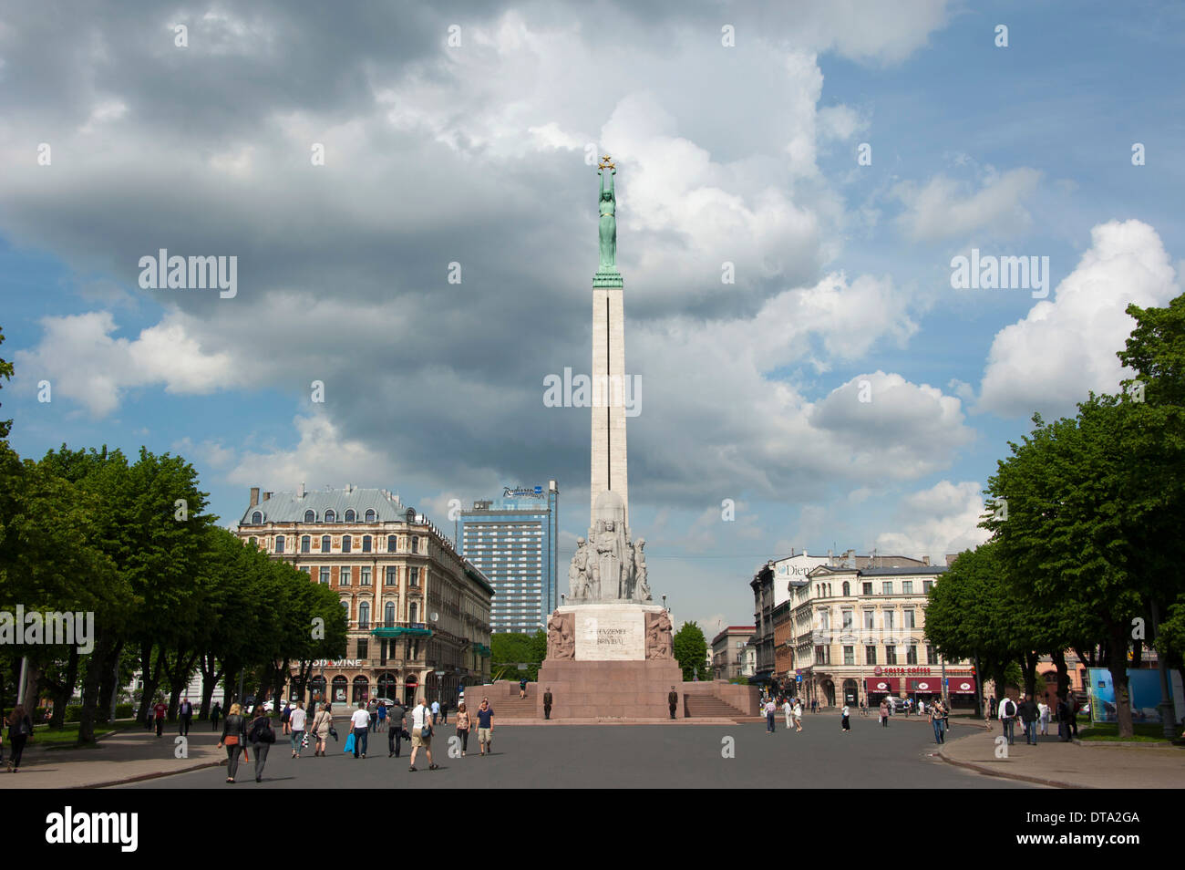 Freedom Monument, Riga, Latvia, Baltic States Stock Photo