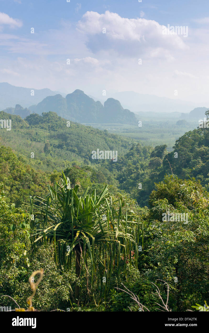 Mountain landscape, Khlong Sok National Park, Ban Khao Ba, Phang ...