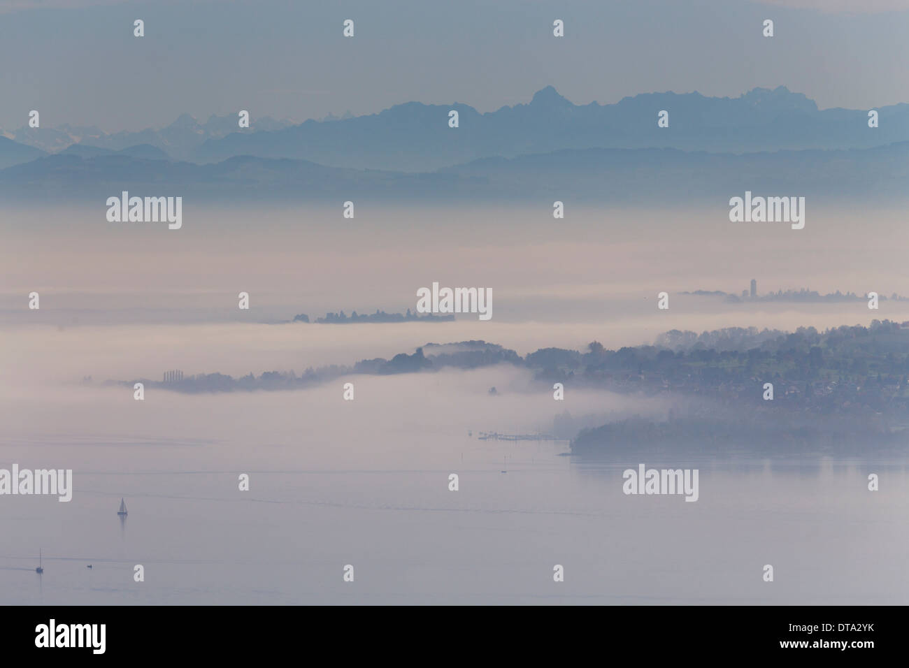 Fog over bodensee lake hi-res stock photography and images - Alamy