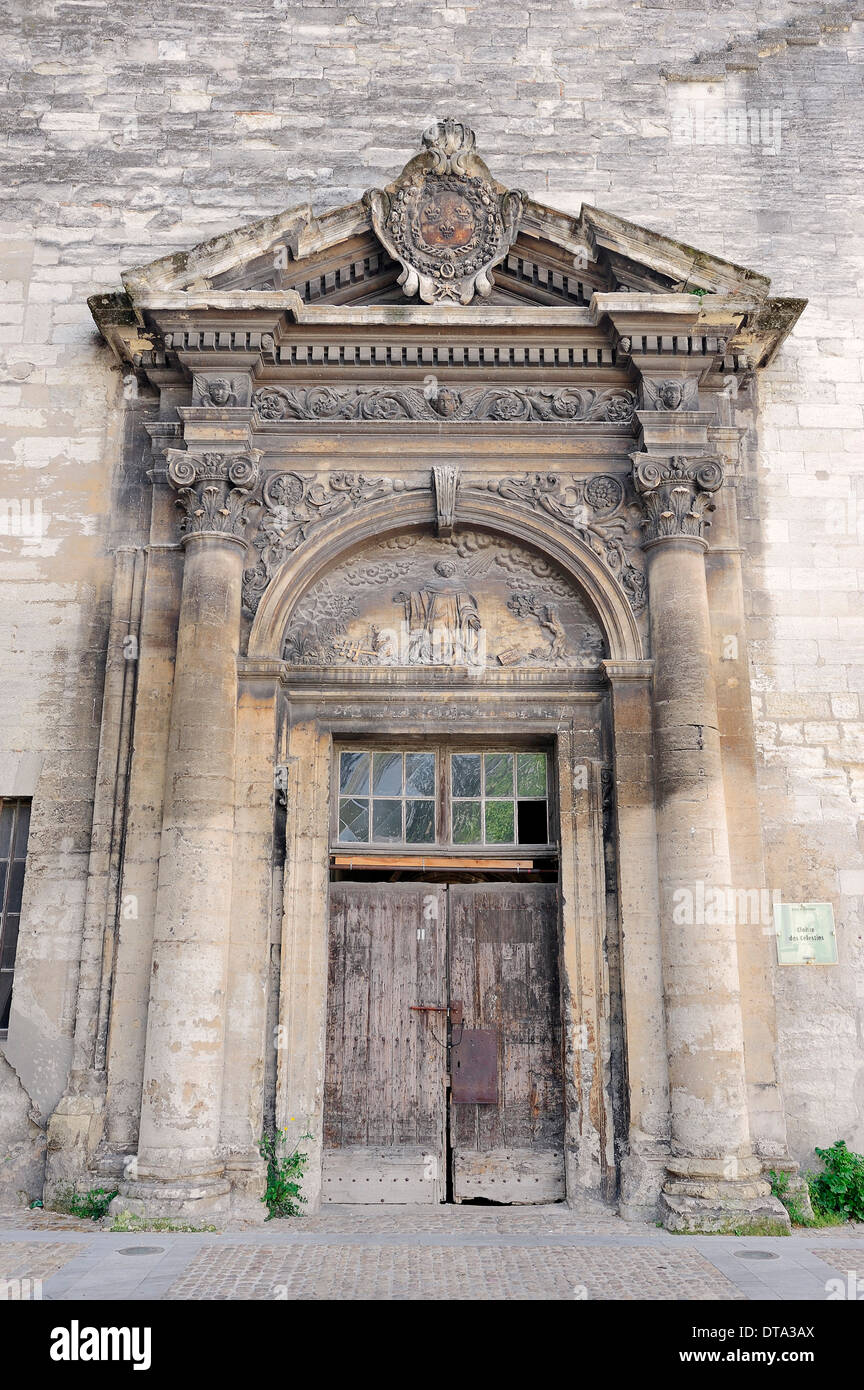 Portal, Cloître des Célestins monastery, Avignon, Vaucluse, Provence-Alpes-Cote d'Azur, Southern France, France Stock Photo