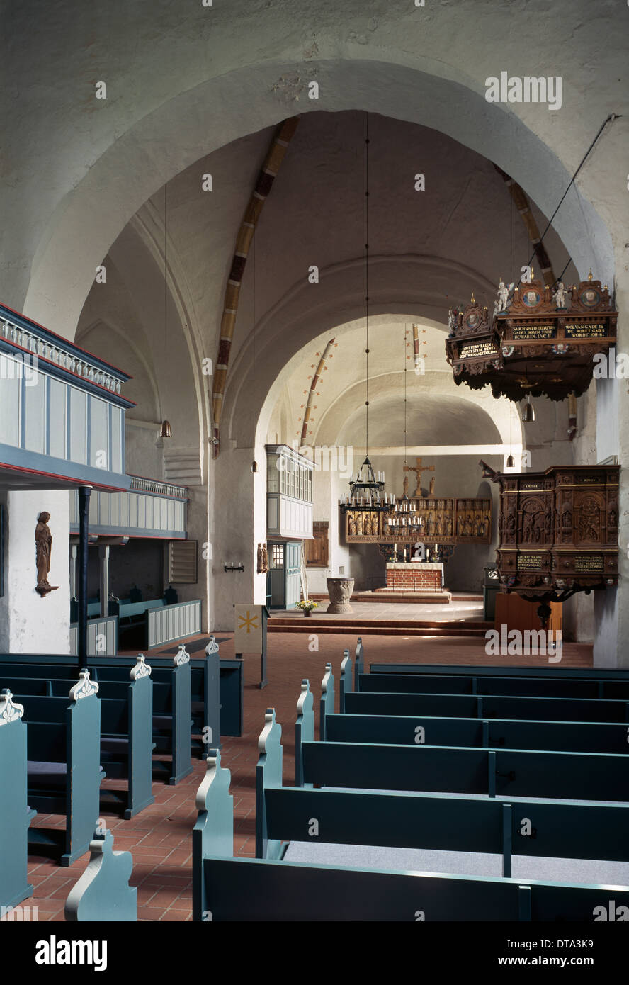 Nieblum, Pfarrkirche St. Johannis Stock Photo