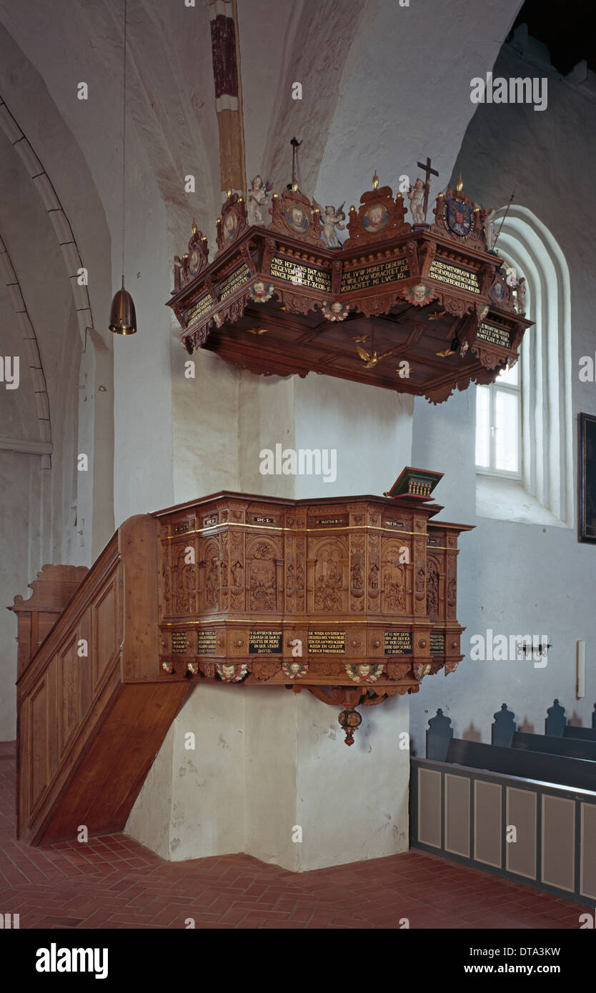 Nieblum, Pfarrkirche St. Johannis Stock Photo