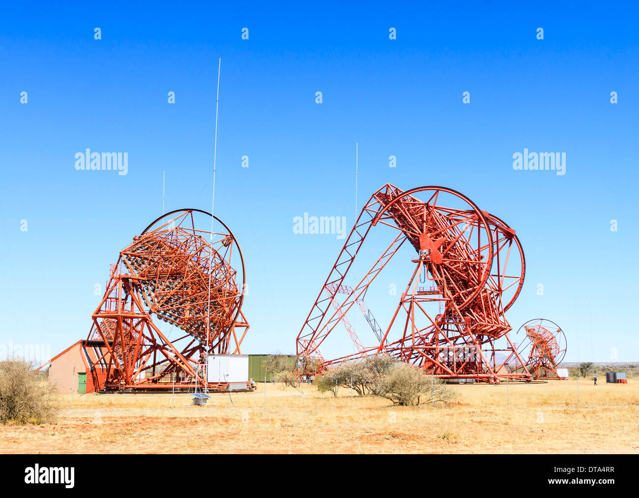 Telescopes used for the investigation of cosmic gamma rays, H.E.S.S., High Energy Stereoscopic System, Farm Göllschau Stock Photo