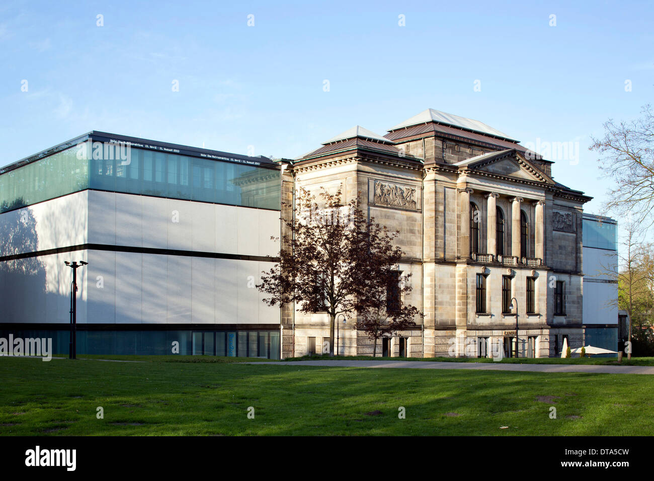 Kunsthalle Bremen art gallery with an extension building, Bremen, Germany Stock Photo