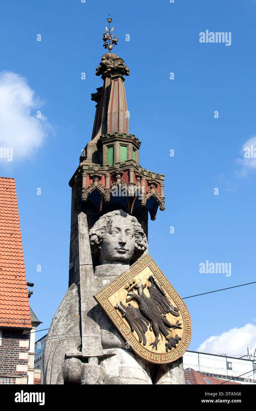 Bremen Roland, UNESCO World Cultural Heritage Site, Markt square ...