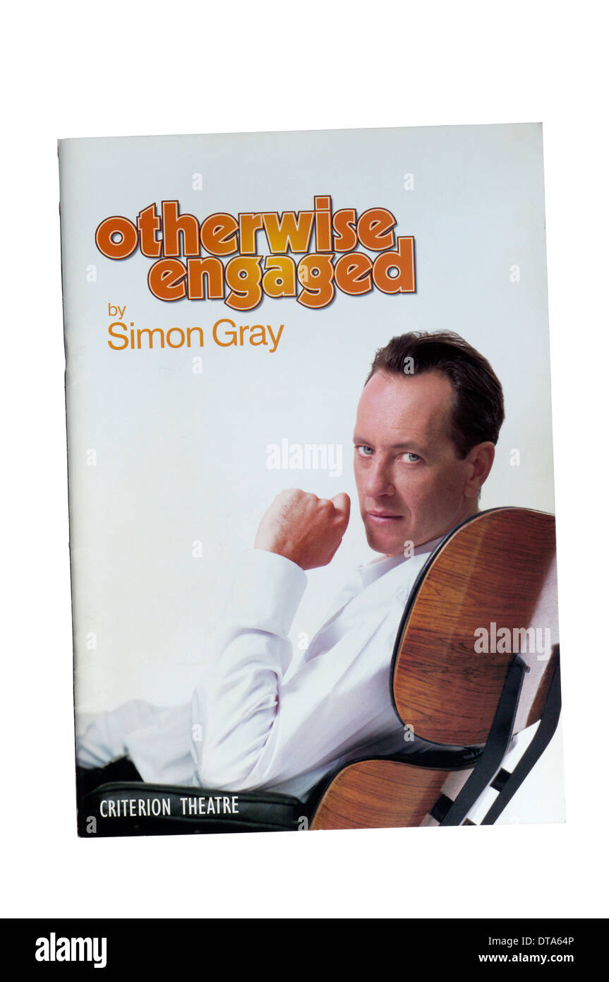 Programme for the 2005 production of Otherwise Engaged by Simon Gray at the Criterion Theatre. Stock Photo