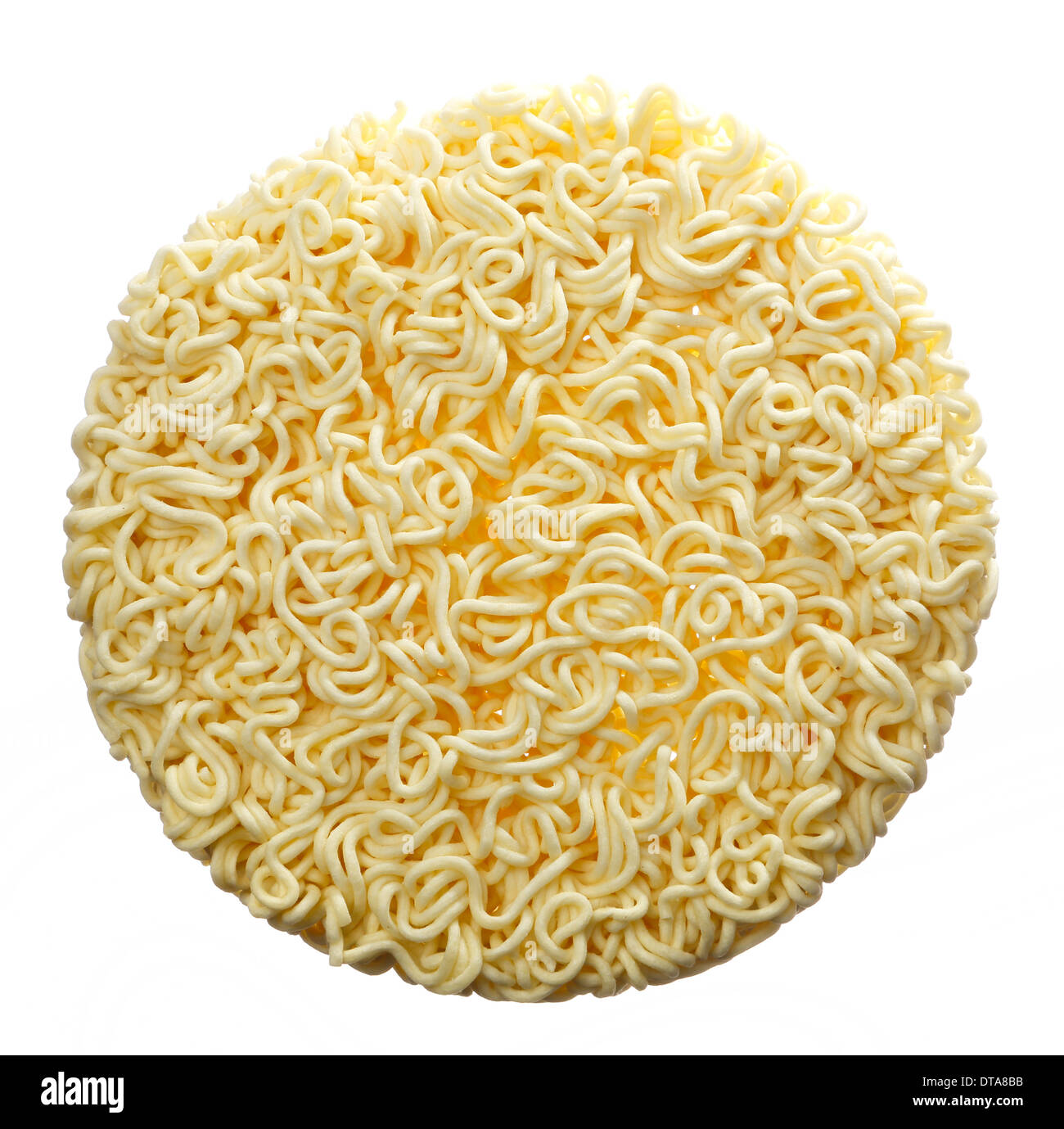 Closeup view of a round instant noodle Stock Photo - Alamy