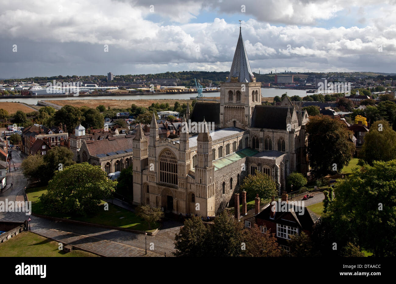 Rochester, Cathedral Church of Christ and the Blessed Virgin Mar Stock Photo