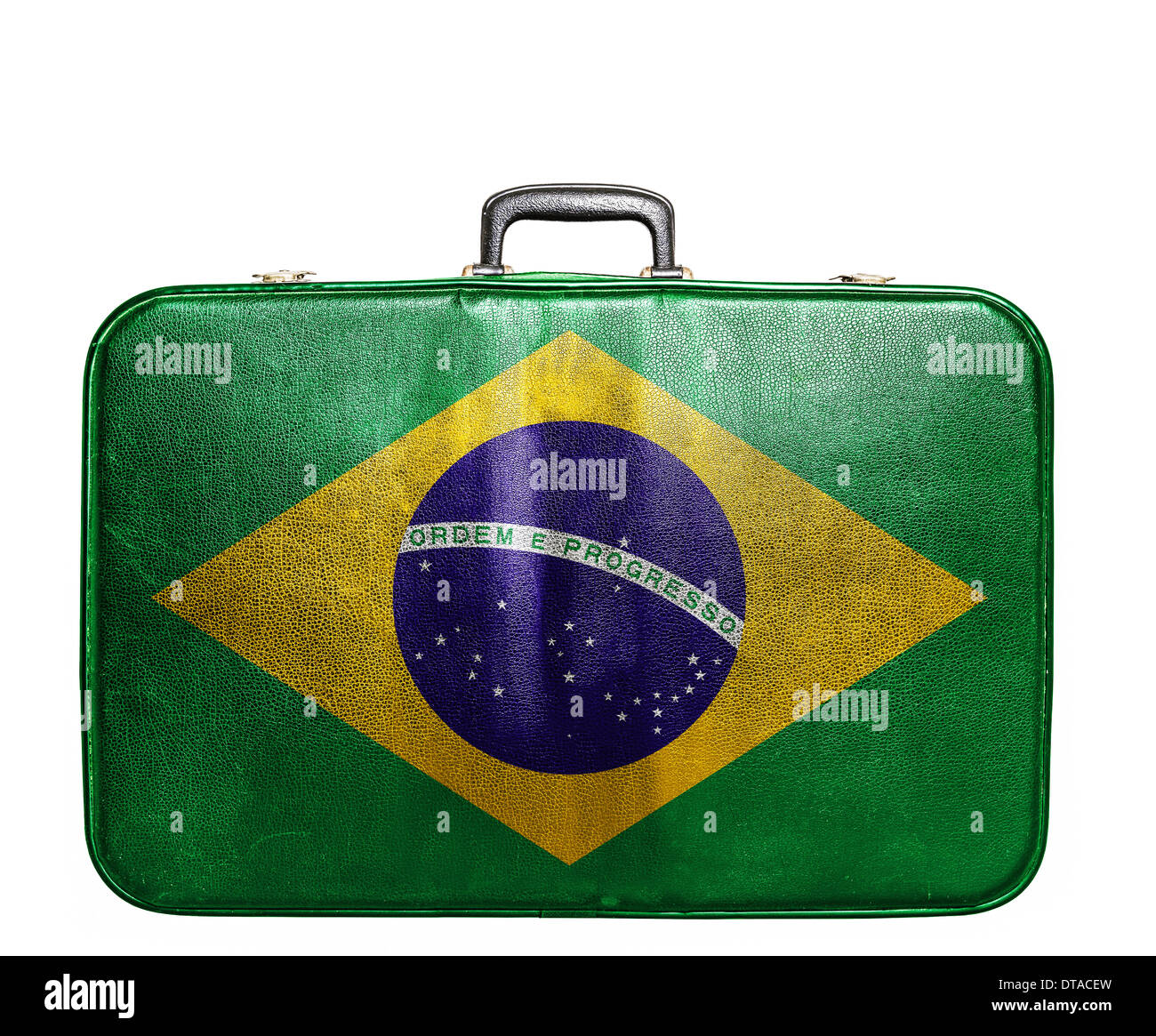 Brazilian Flag Leather Luggage Tag Travel ID Label For Baggage Suitcase 