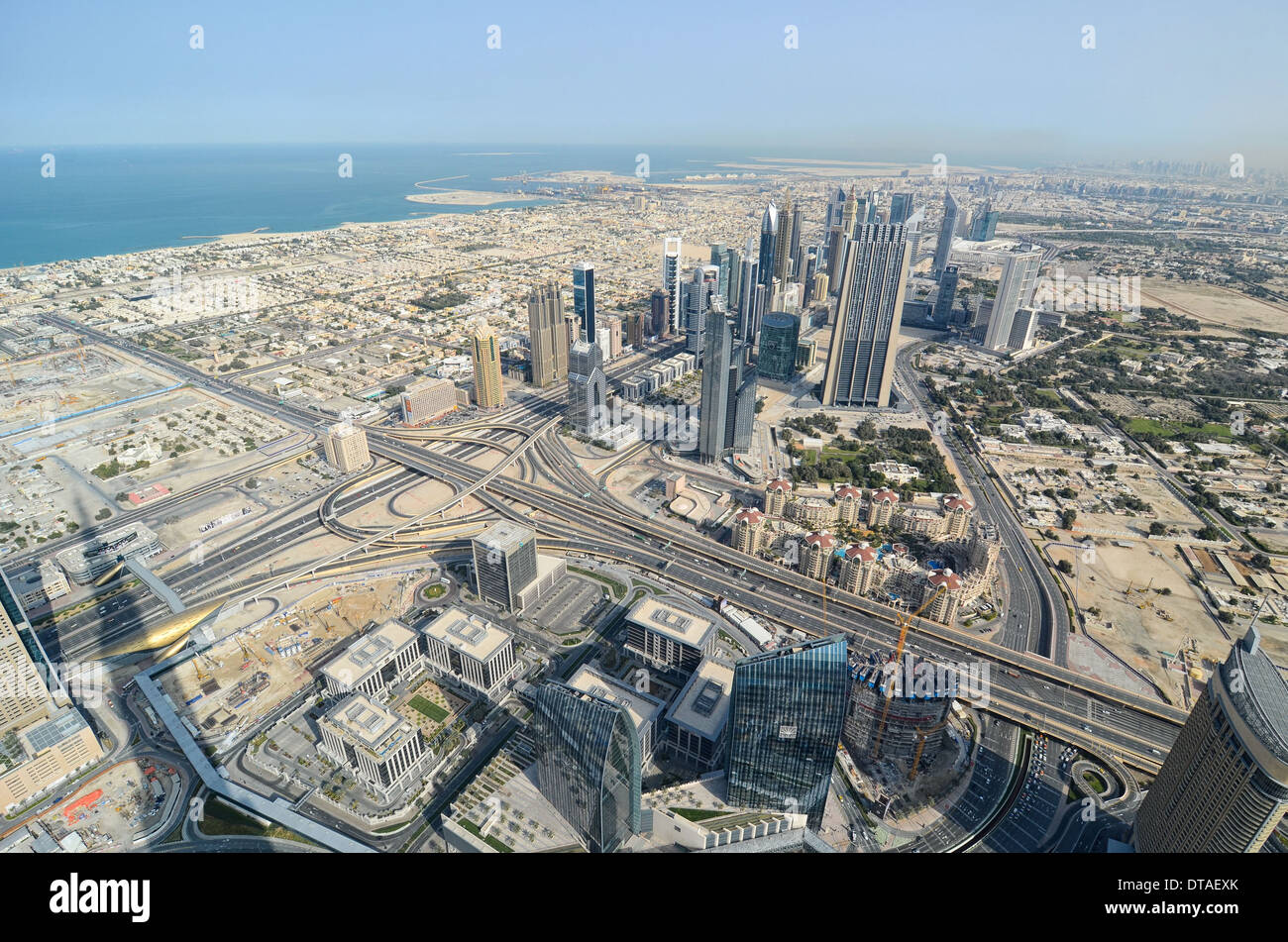 Looking north-east from the observation deck of the Burj Khalifa – the ...