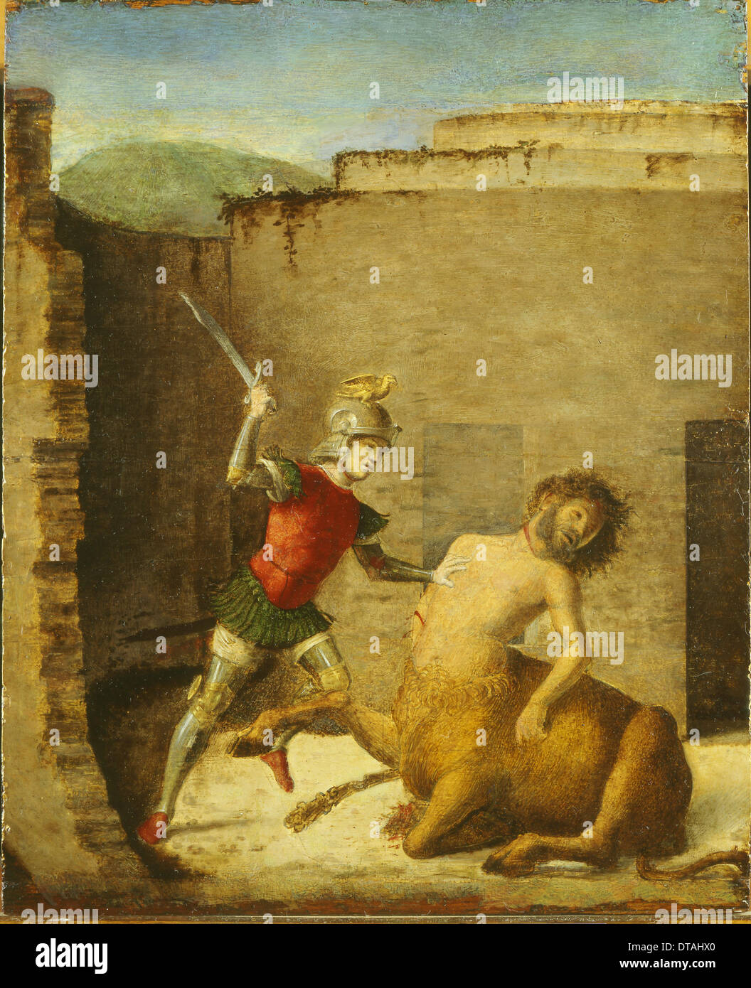 Theseus Slaying Minotaur, 1505. Artist: Cima da Conegliano, Giovanni Battista (ca. 1459-1517) Stock Photo