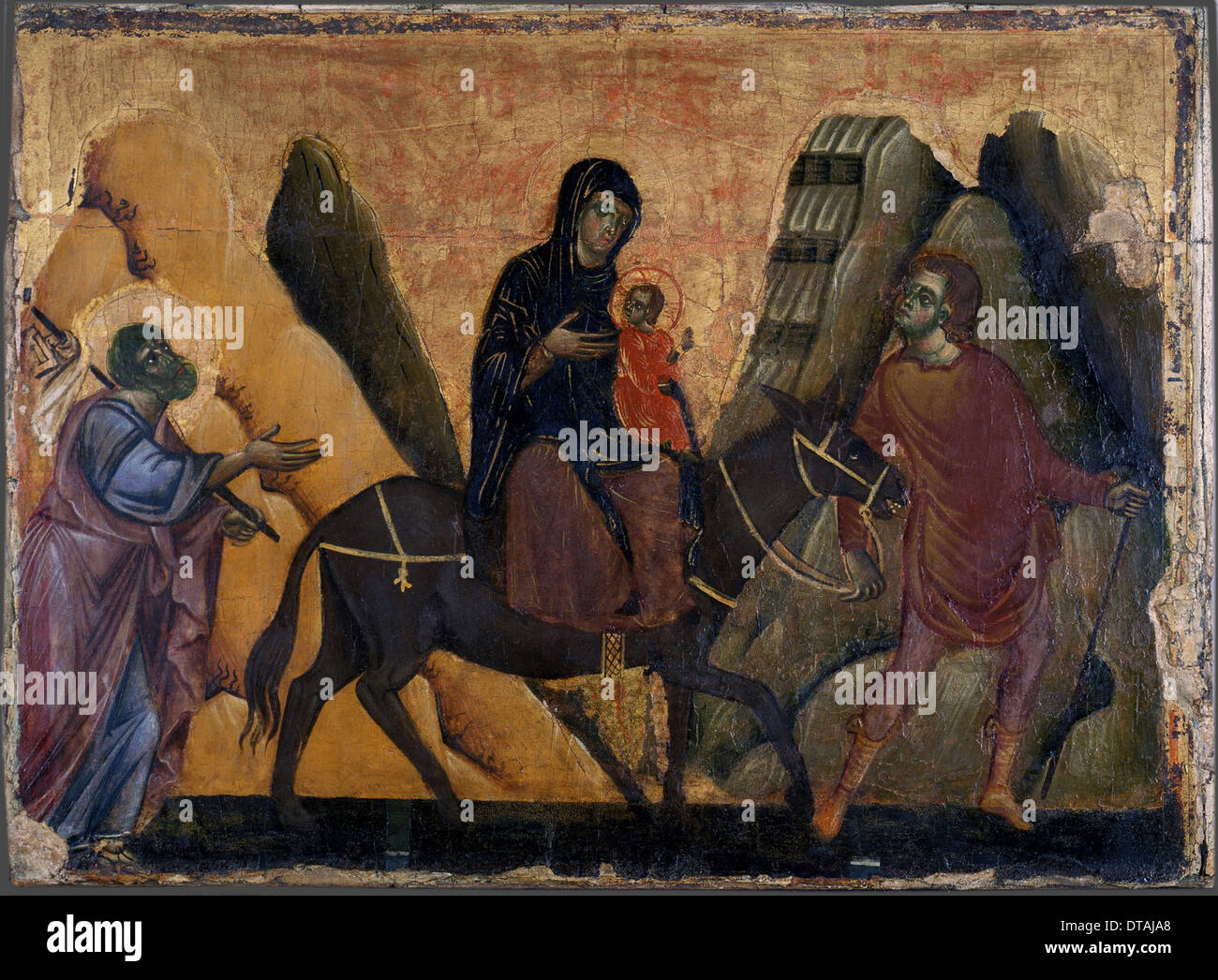 The Flight into Egypt, c. 1280. Artist: Guido da Siena (active between 1260 and 1290) Stock Photo