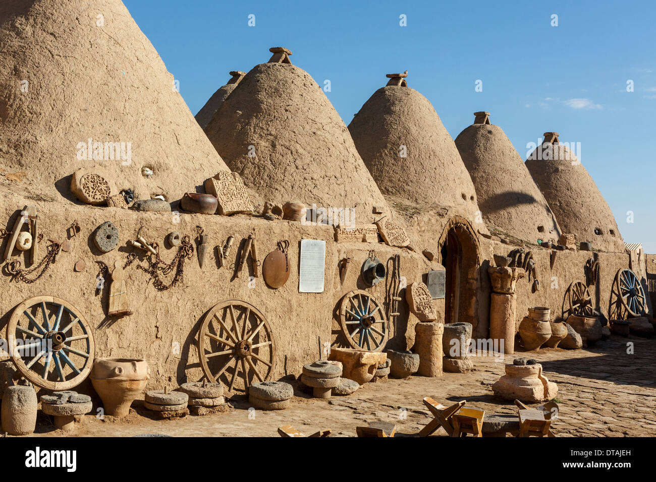 Beehive houses in south-east of Anatolia,Turkey Stock Photo