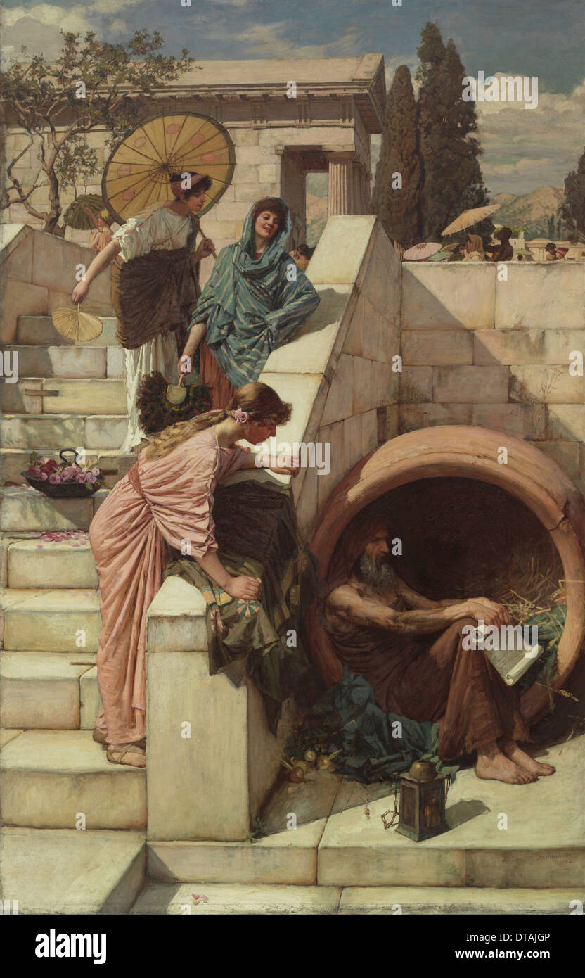 Diogenes, 1882. Artist: Waterhouse, John William (1849-1917) Stock Photo