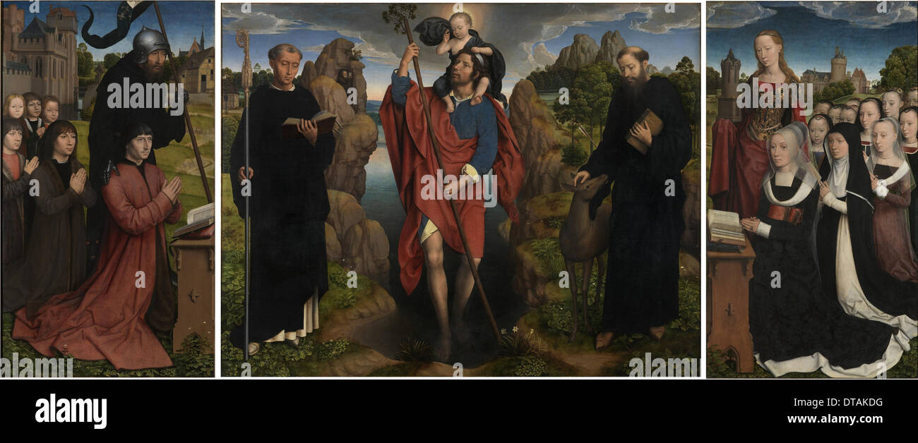 Triptych of Willem Moreel, 1484. Artist: Memling, Hans (1433/40-1494) Stock Photo