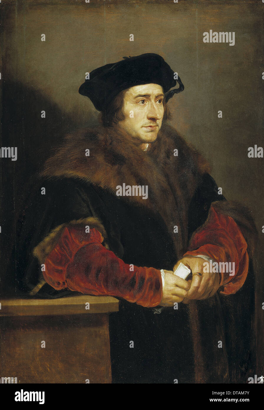 Portrait of Sir Thomas More, 1625-1630. Artist: Rubens, Pieter Paul (1577-1640) Stock Photo