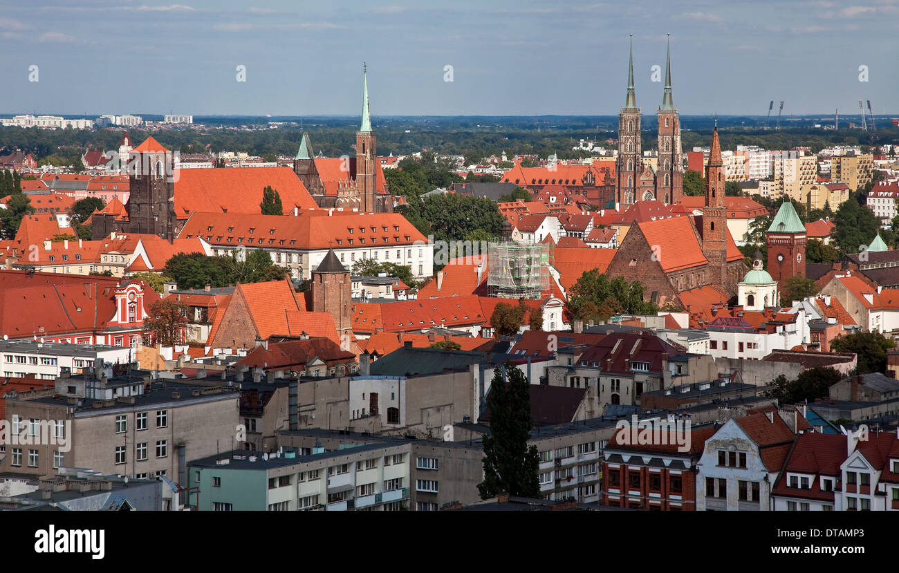 Wroclaw Breslau, Altstadtansicht Stock Photo Alamy