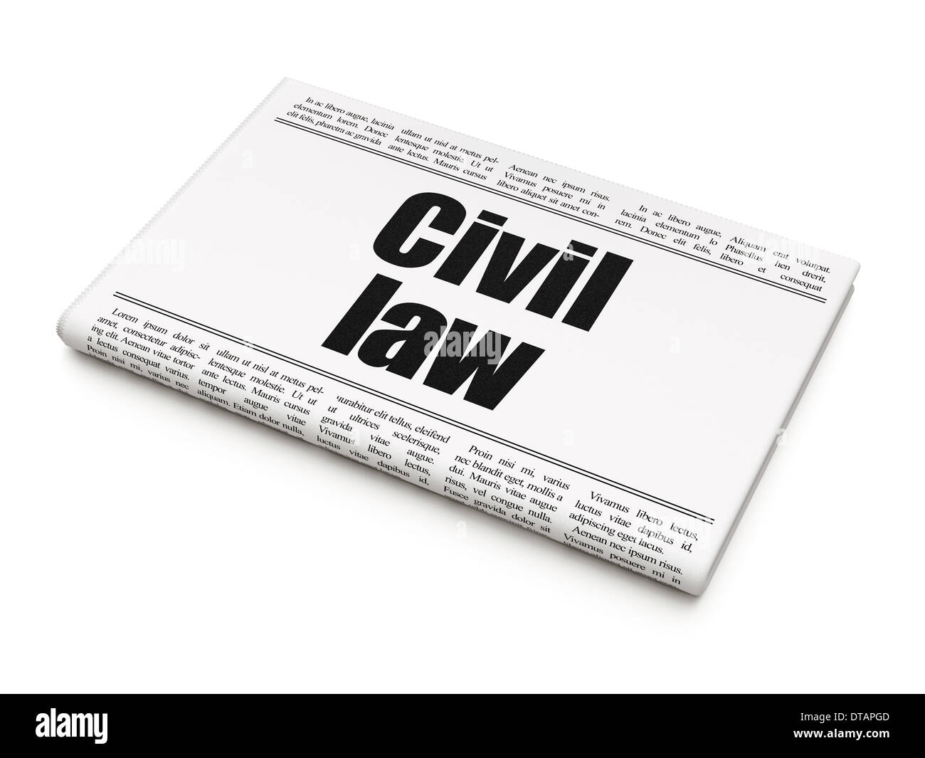 Newspaper headline Civil Law Stock Photo Alamy