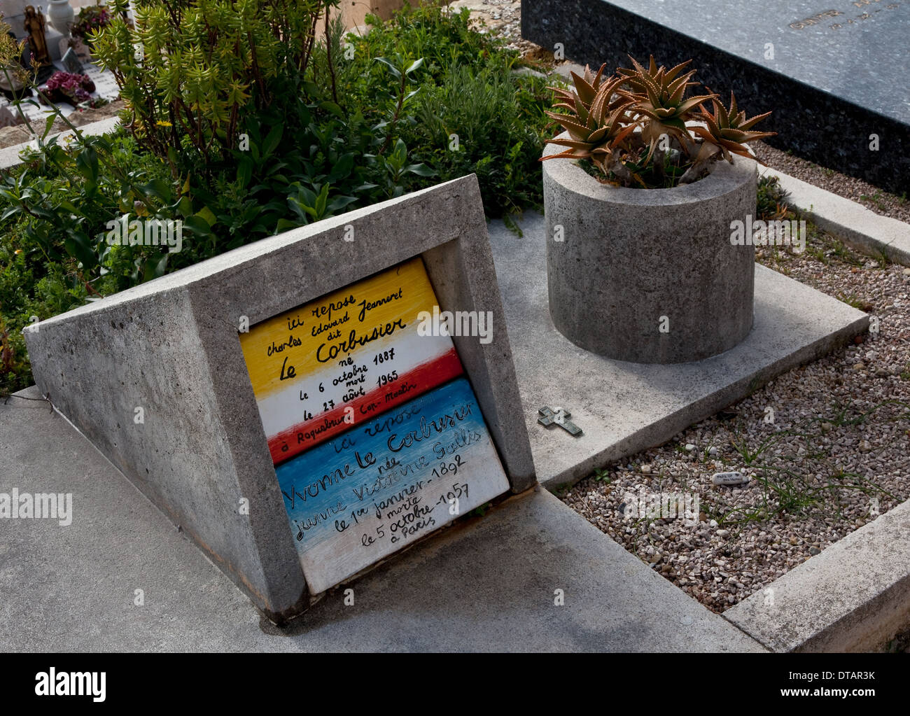 Roquebrune-Cap-Martin, Gemeindefriedhof Stock Photo