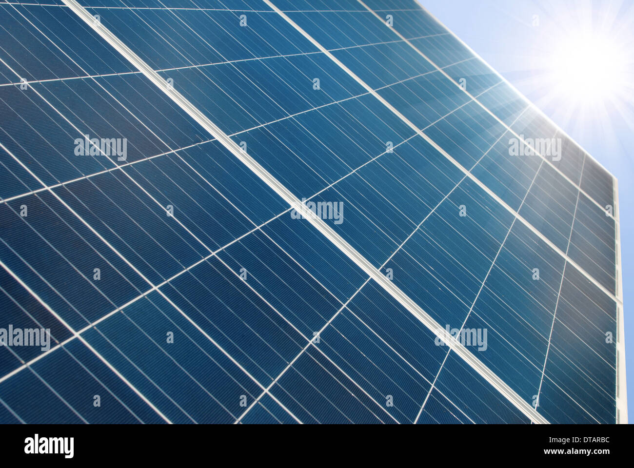 Power plant using renewable solar energy with sun Stock Photo - Alamy