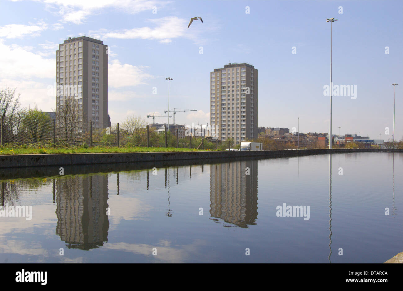 Canal at Port Dundas in Glasgow, Scotland Stock Photo Alamy