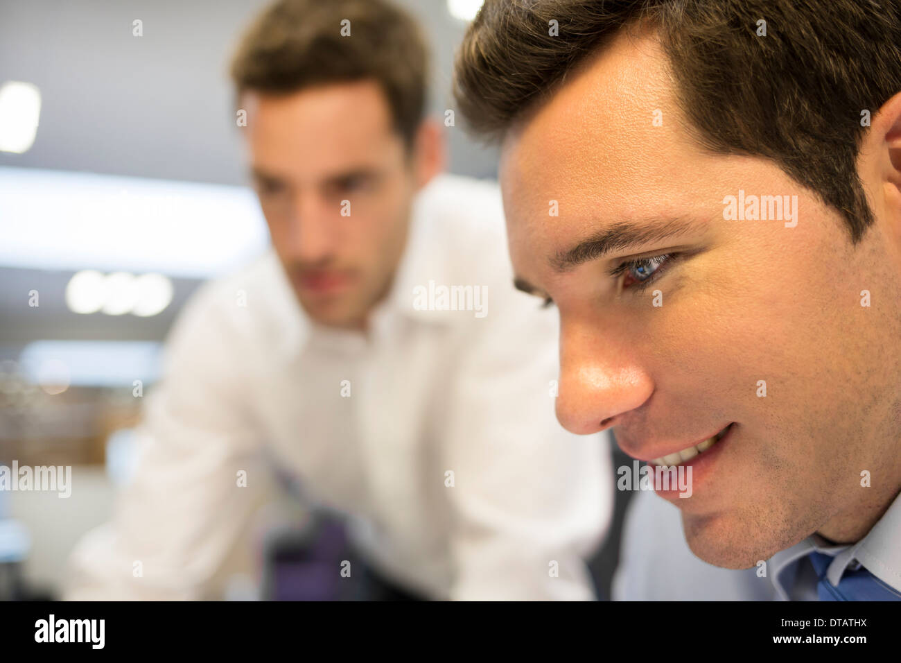 Two trader working in the office Stock Photo