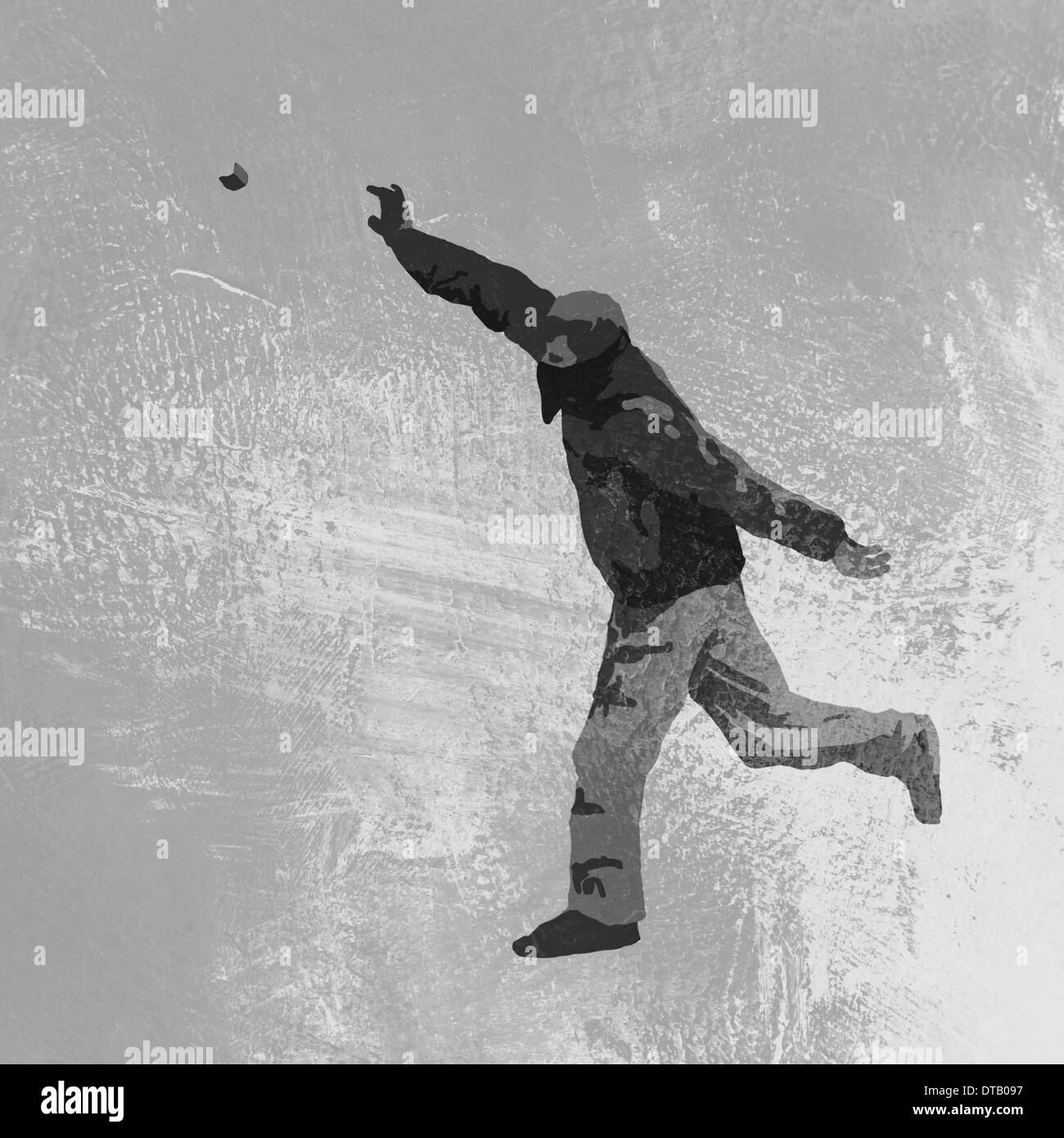 Illustration of terrorist throwing bomb Stock Photo Alamy