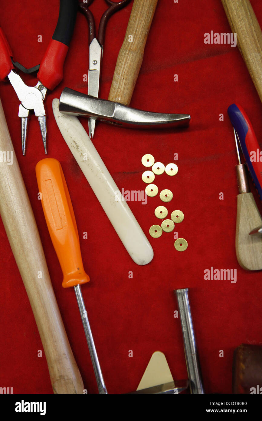 Different types of tools, close-up Stock Photo