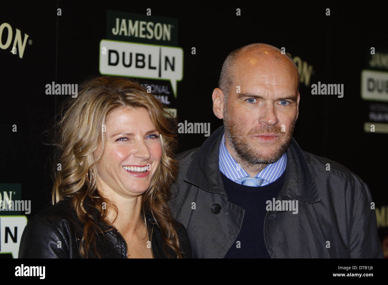 Dublin Ireland 13th February 2014 Irish Director John Michael Mcdonagh The Author And Director Of Calvary Poses For The Cameras On The Red Carpet At The Irish Premiere Of Calvary With A