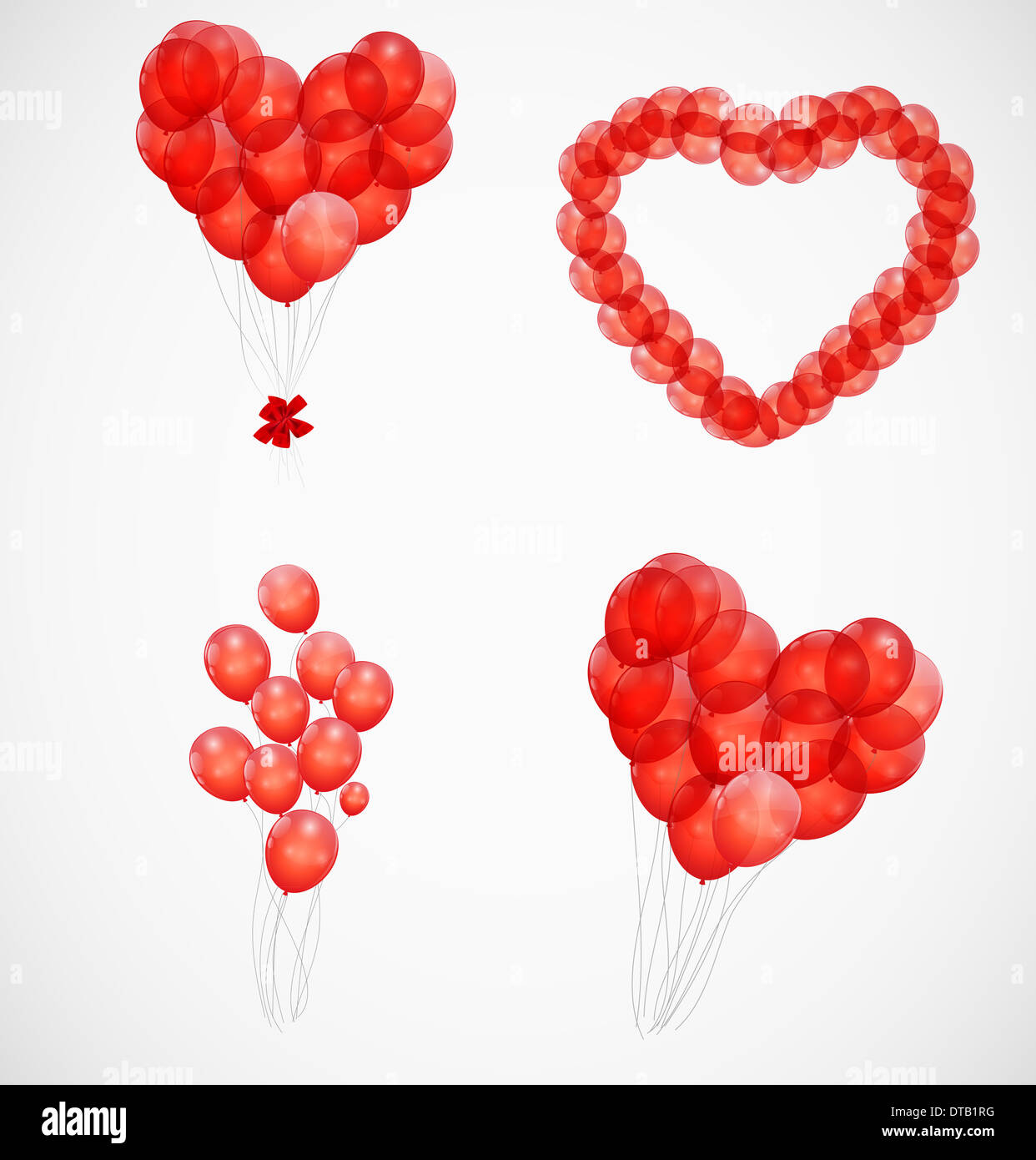 Balloon heart vector illustration background Stock Photo - Alamy