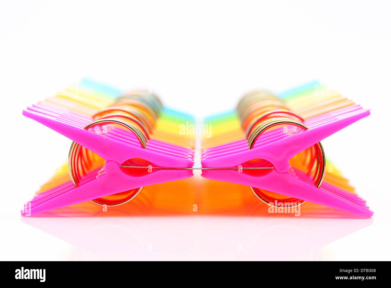 Colorful of plastic clothespin Stock Photo Alamy