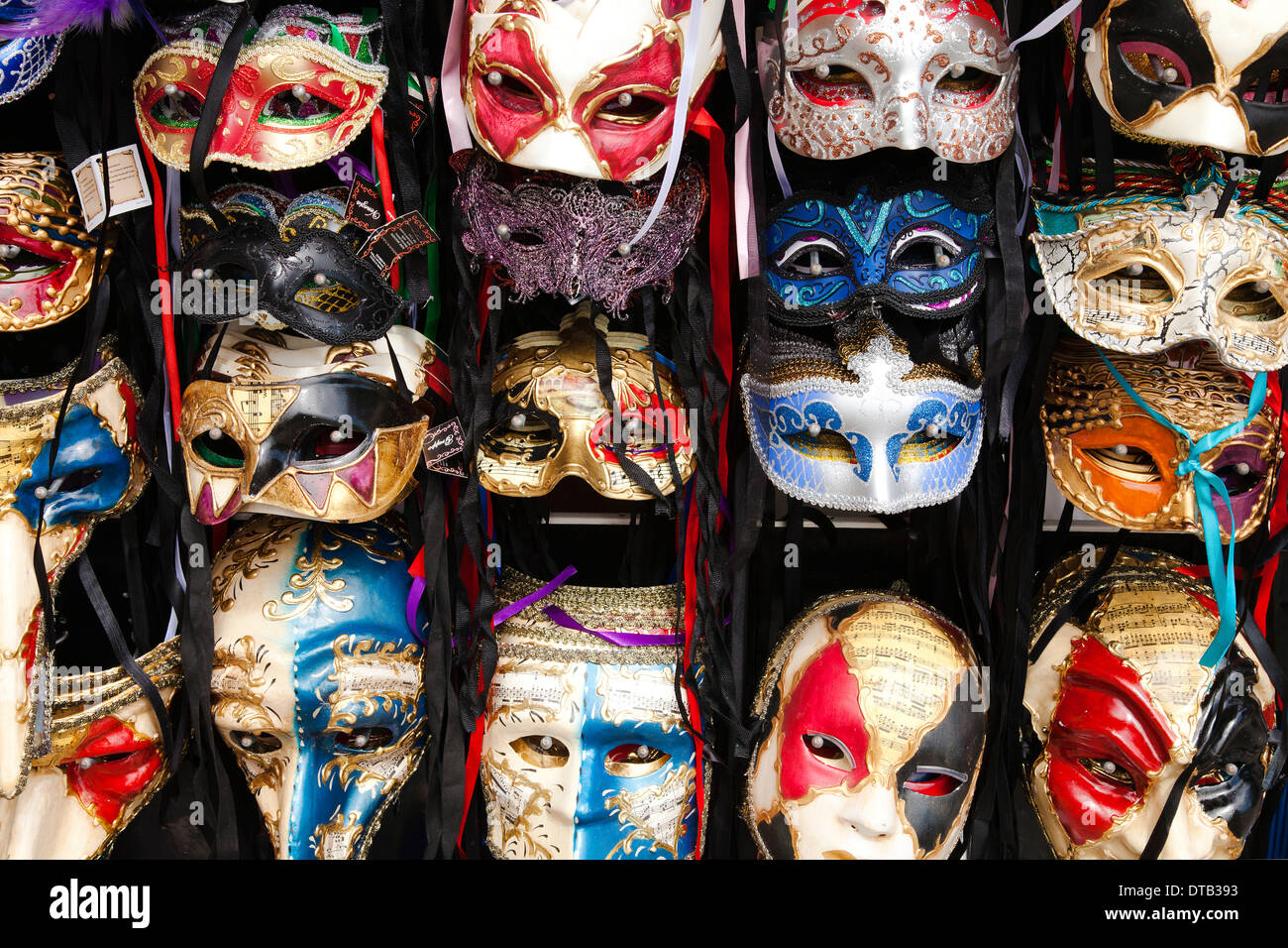 Venice Carnival Masks, Italy Stock Photo