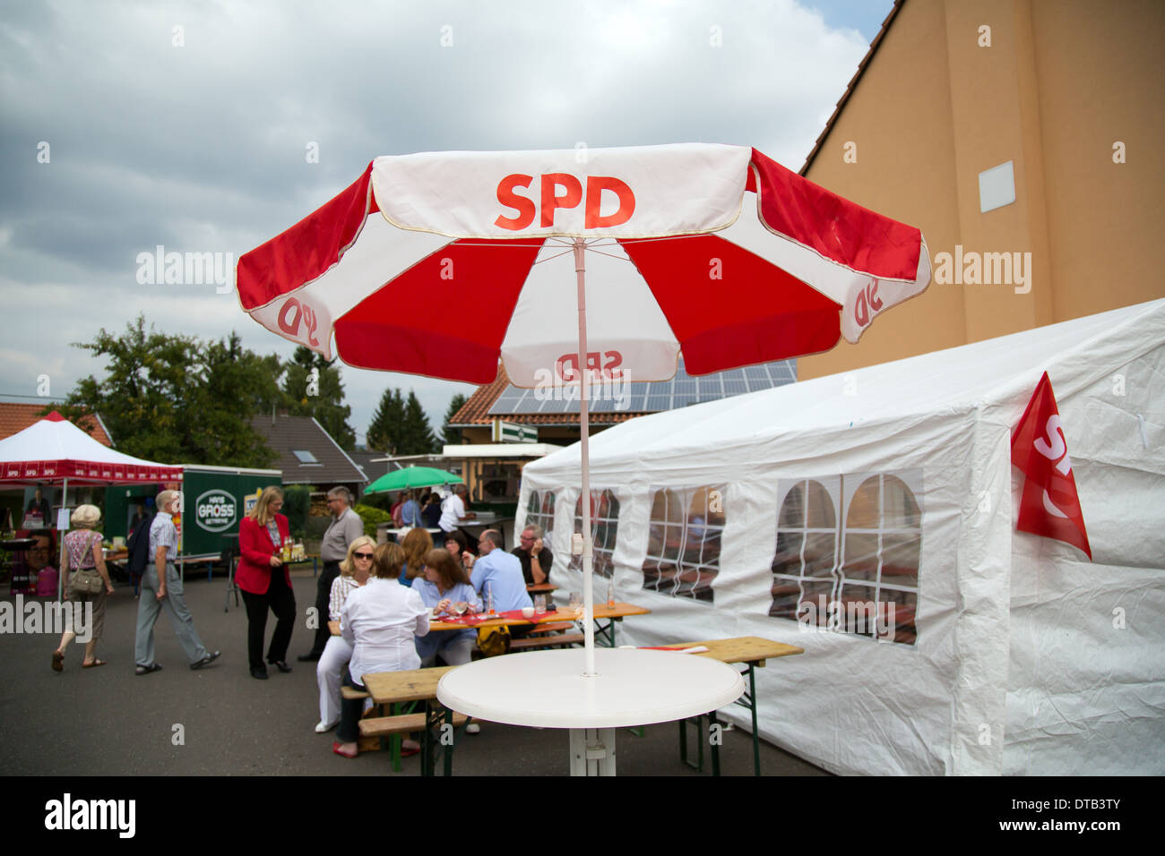 Beck Willingen, Germany, campaign event of the SPD Ortsguppe Dueppenweiler Stock Photo