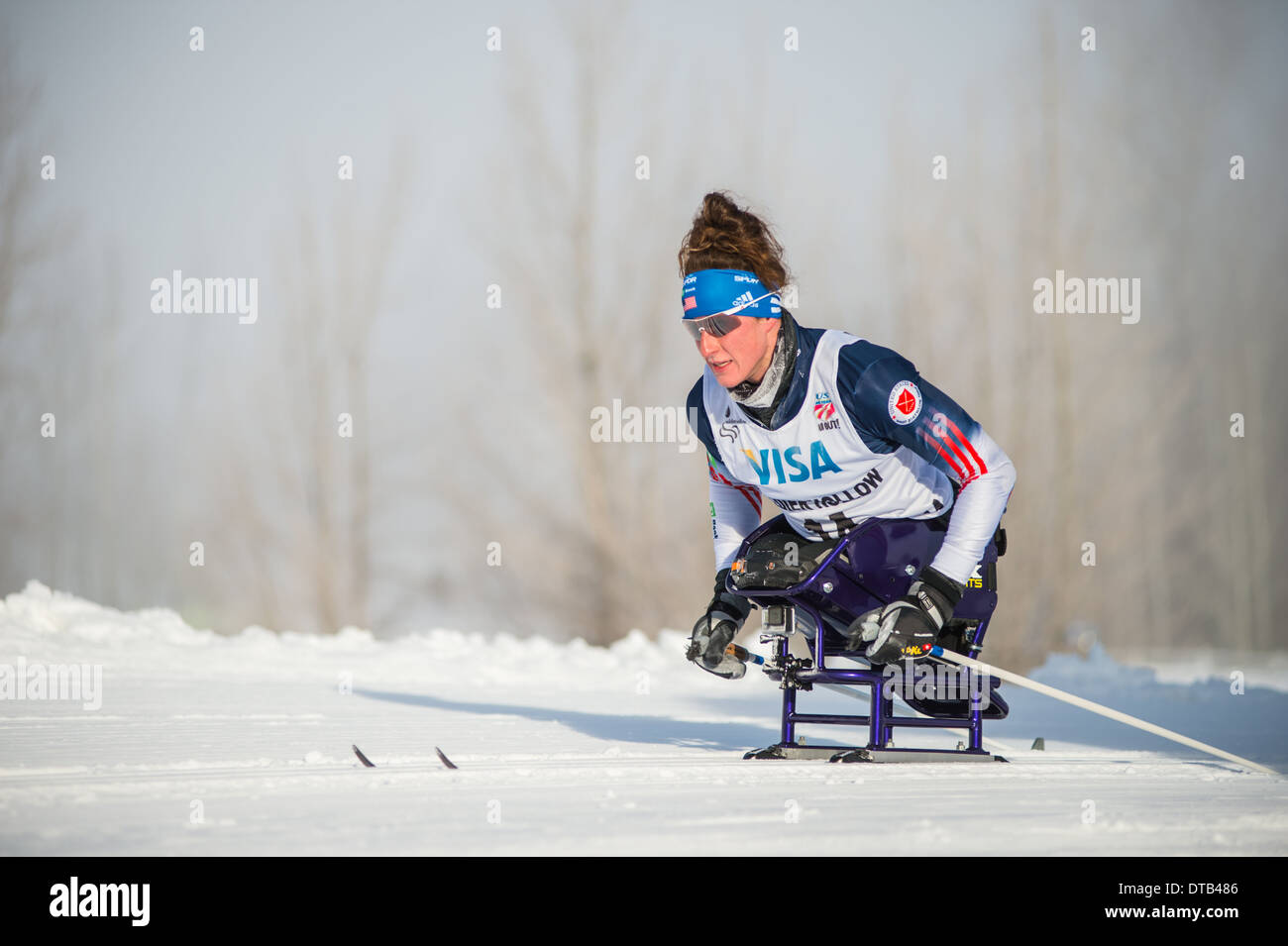 2014 U.S. Paralympics Nordic Skiing Nationals Stock Photo