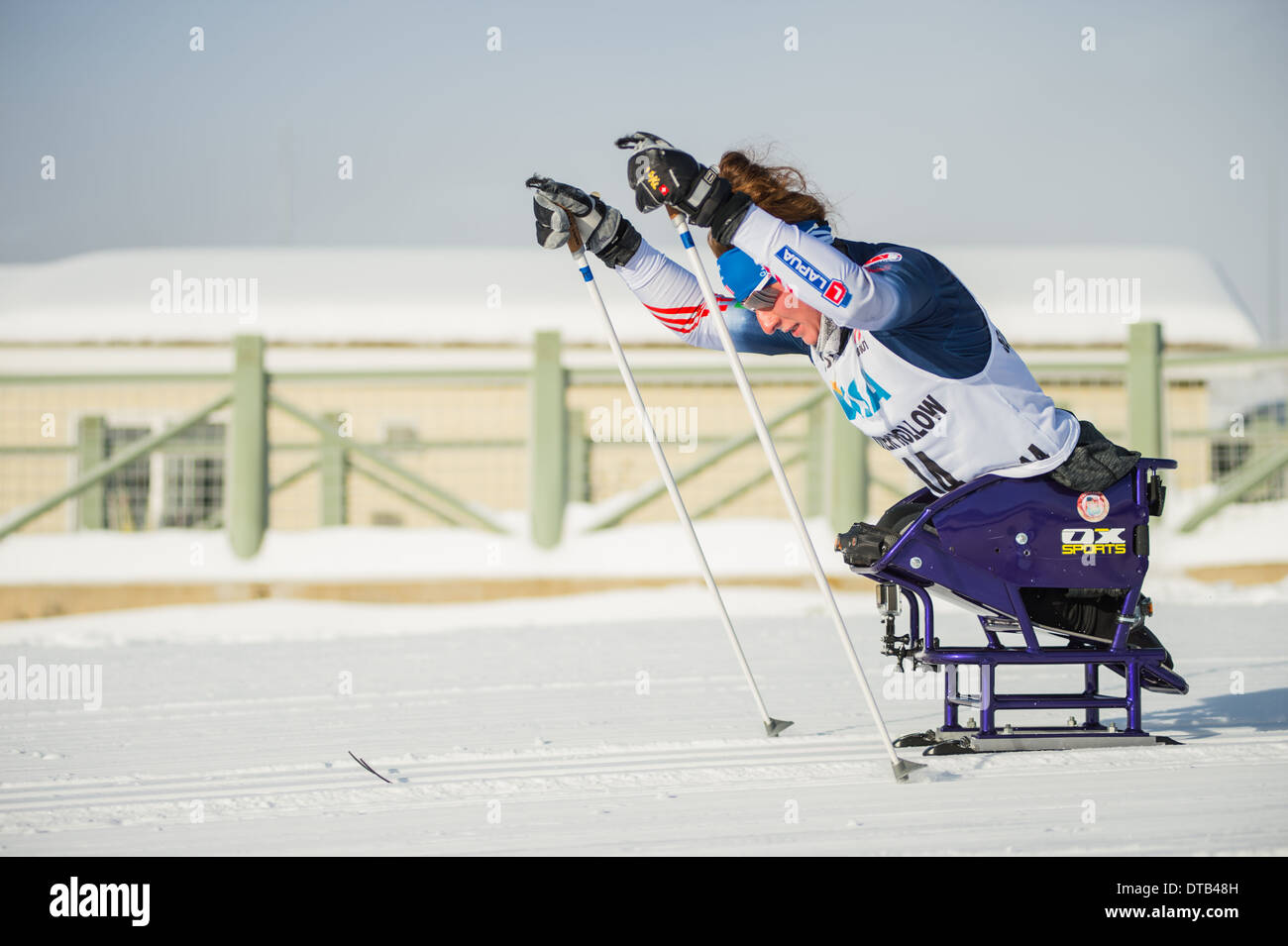 2014 U.S. Paralympics Nordic Skiing Nationals Stock Photo