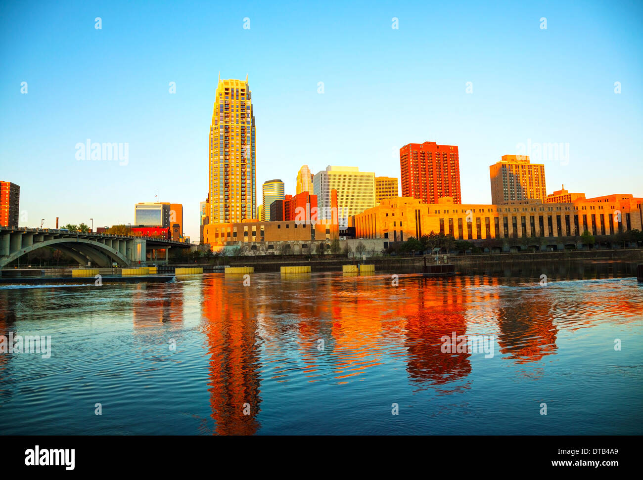 Downtown Minneapolis, Minnesota in the morning Stock Photo