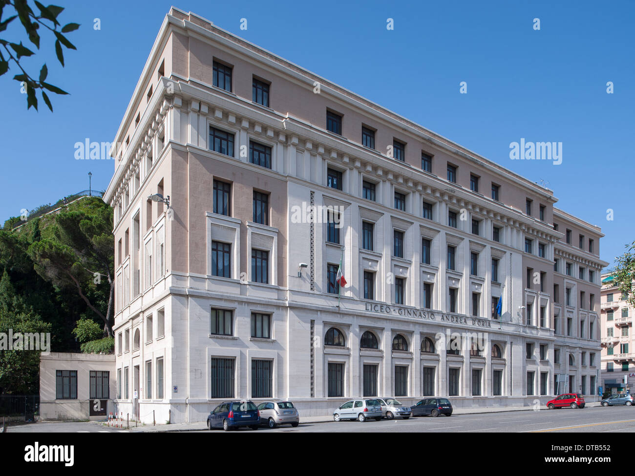 Genoa, Italy, the Liceo ginnasio Andrea D' Oria Stock Photo
