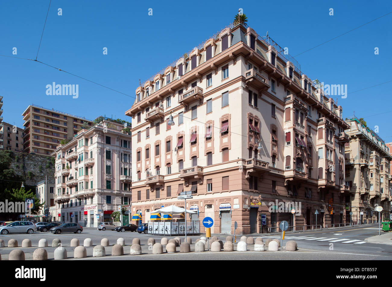 Genoa, Italy, apartment houses in Via Brigate Liguria in Genoa center-east Stock Photo