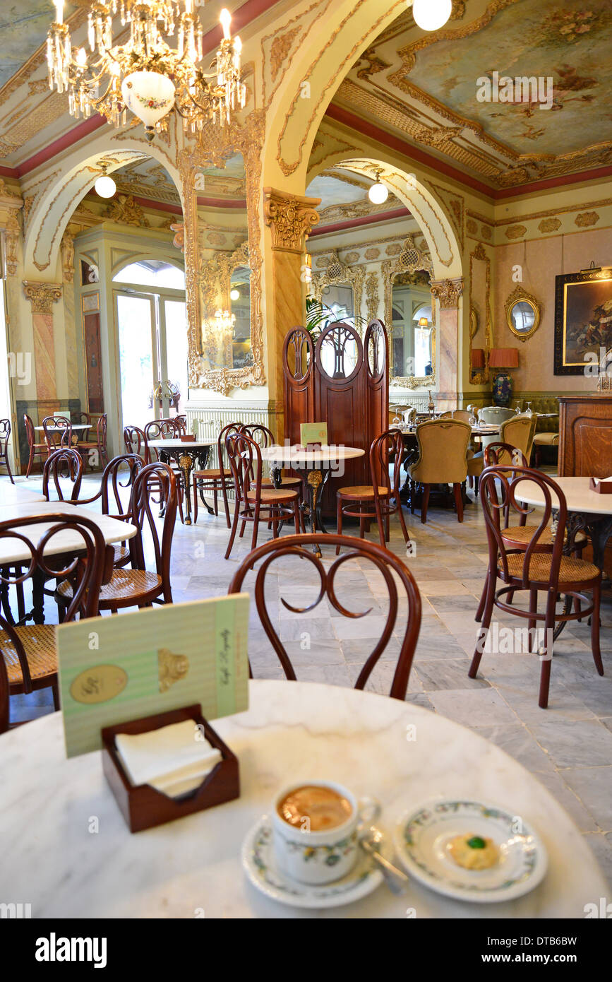 Interior of Cafe Royalty, Plaza Candelaria, Old Town, Cádiz, Cádiz Province, Andalusia, Spain Stock Photo